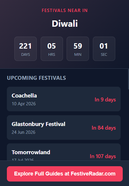 Countdown to Diwali and upcoming festivals